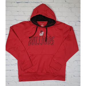 Georgia Bulldogs Hoodie Mens‎ M Red Pullover Dri Fit Champion